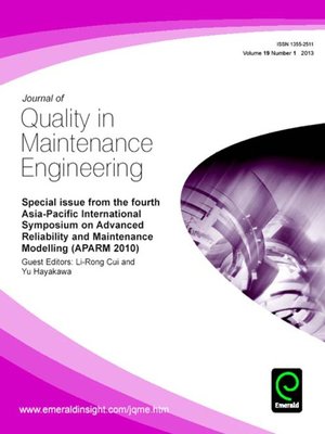 cover image of Journal of Quality in Maintenance Engineering, Volume 19, Issue 1